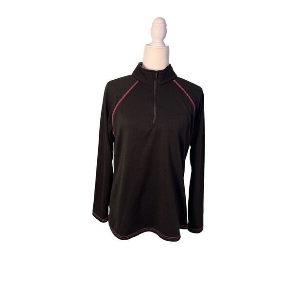 Mossy Oak black fleece pullover with pink piping 🙂3/$15 - Picture 1 of 6